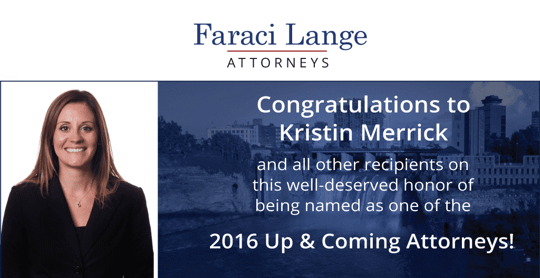 Kristin Merrick Honored with 2016 Up & Coming Attorney Award