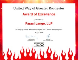 United Way of Greater Rochester: Award of Excellence