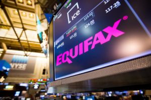 Equifax stock screen data breach