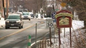 Hoosick Falls road sign